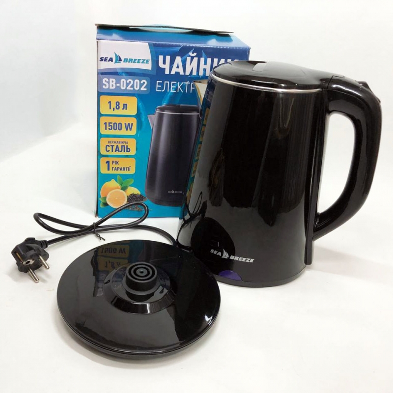Электрочайник-термос SeaBreeze SB-0202 1,8 л 1500 Вт (tf5916) - фото 8 Электрочайник-термос SeaBreeze SB-0202 1,8 л 1500 Вт (tf5916) - фото 8