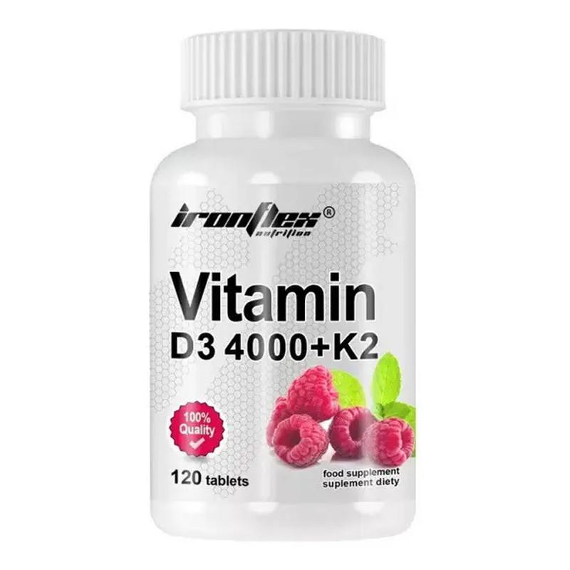 Вітамін D3 та K2 IronFlex Vitamin D3 4000 + K2 120 табл. (22413-01) Вітамін D3 та K2 IronFlex Vitamin D3 4000 + K2 120 табл. (22413-01)