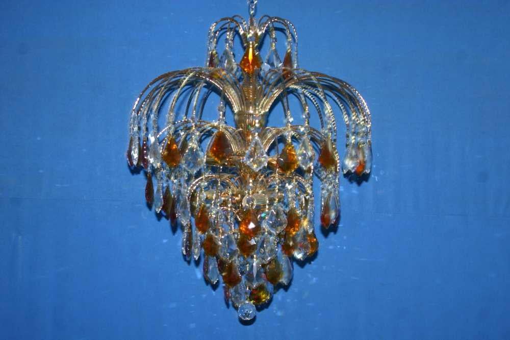 Хрустальная люстра L554/6 FGD/BR Коричневый/Золото/Белый (AN000254)