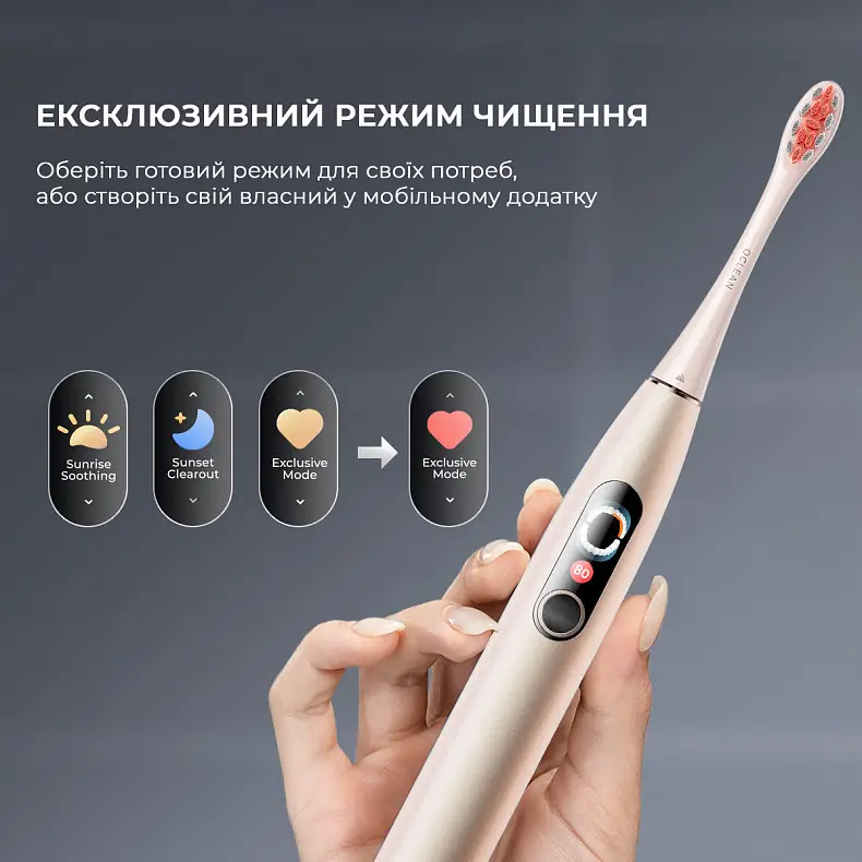 Электрическая зубная щетка Oclean X Pro Digital Duo Set Dark Blue/Golden - фото 8 Электрическая зубная щетка Oclean X Pro Digital Duo Set Dark Blue/Golden - фото 8