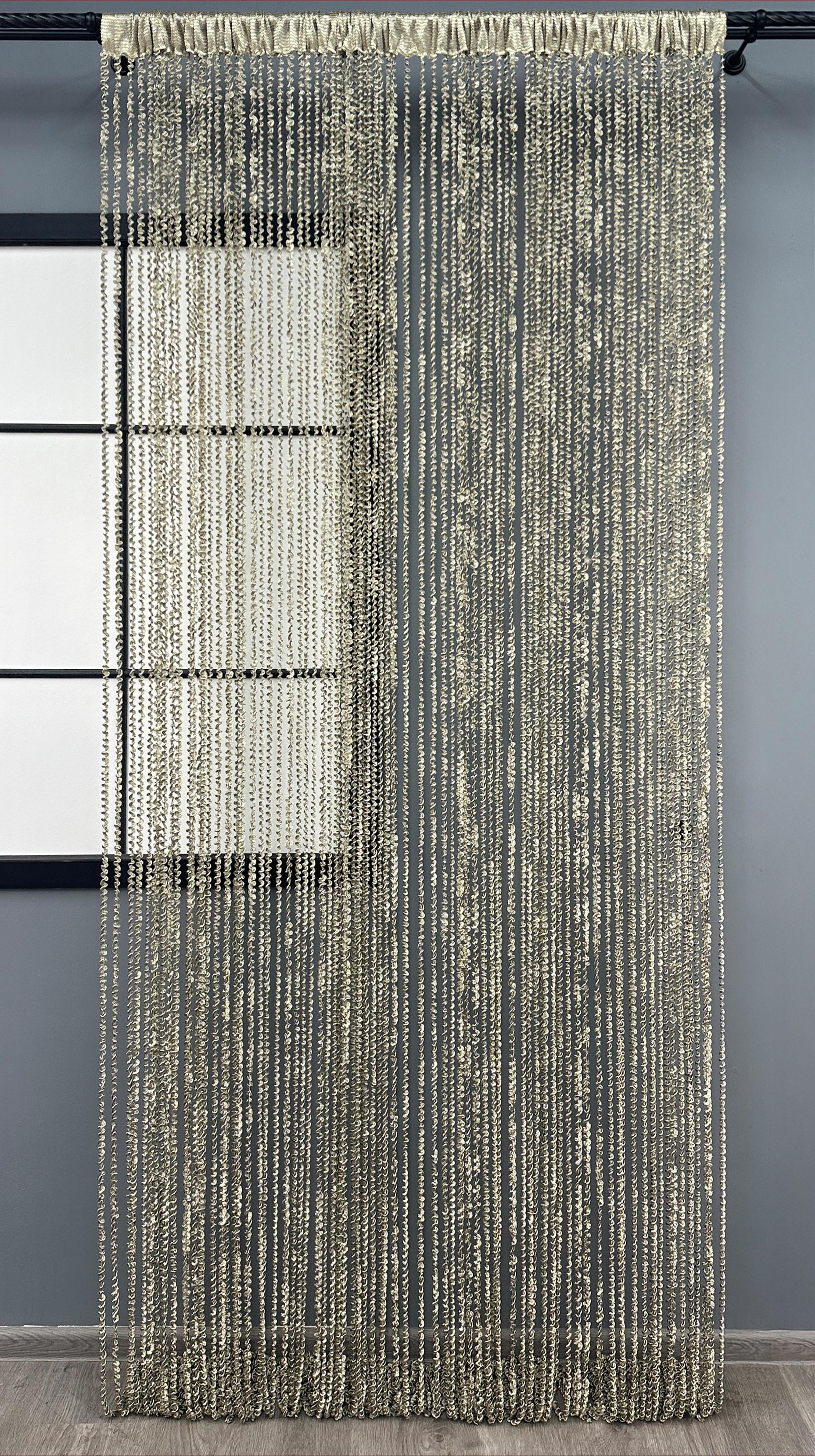 Шторы-нити спираль с люрексом 300х300 см Сатин (61-110) - фото 2 Шторы-нити спираль с люрексом 300х300 см Сатин (61-110) - фото 2