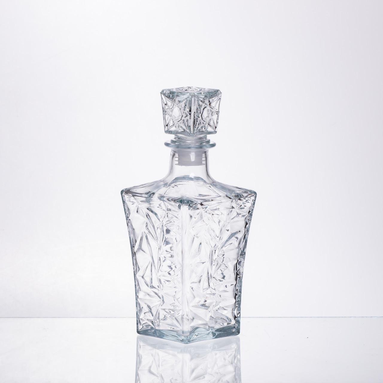 Набір графин для напоїв із товстого скла та склянки 6 шт. Прозорий (64486-26) - фото 3