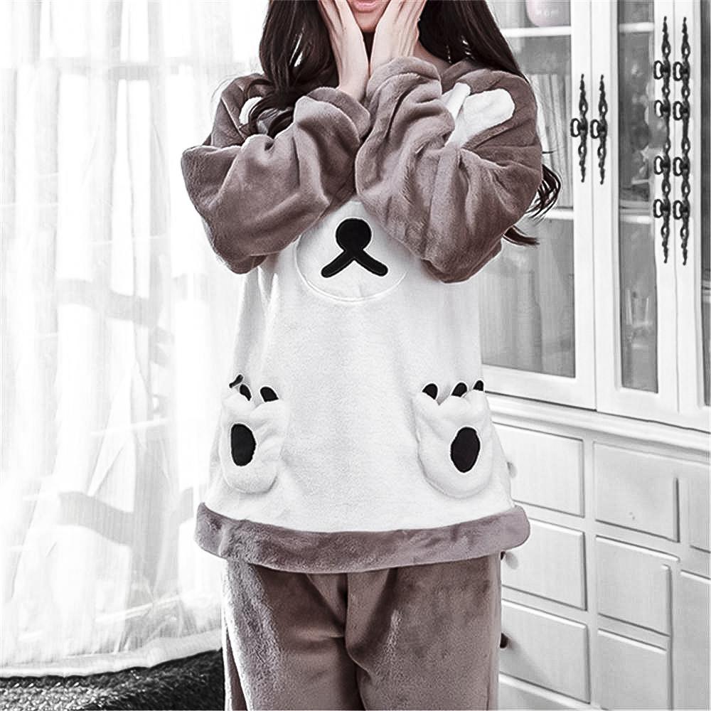 Пижама женская теплая махровая Bear M White - фото 10 Пижама женская теплая махровая Bear M White - фото 10