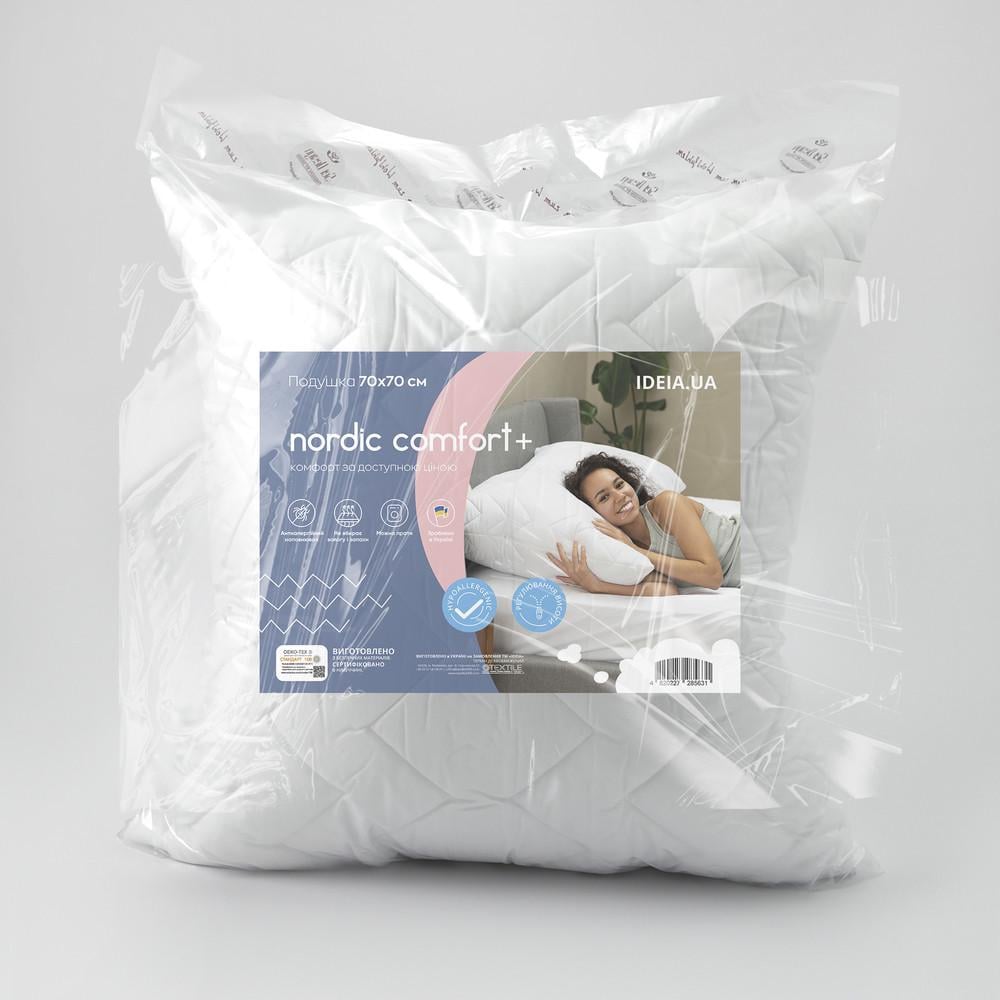 Подушка IDEIA Nordic Comfort стеганная 60x60 см Белый (23421) - фото 10