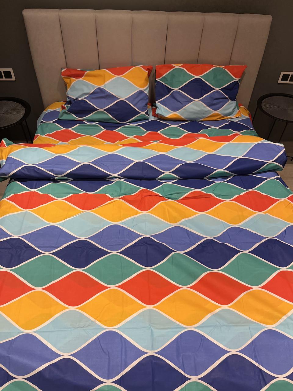 Комплект постільної білизни Чарівні хвилі євро полісатин 240х220 см (SP135-00257/WP/E)