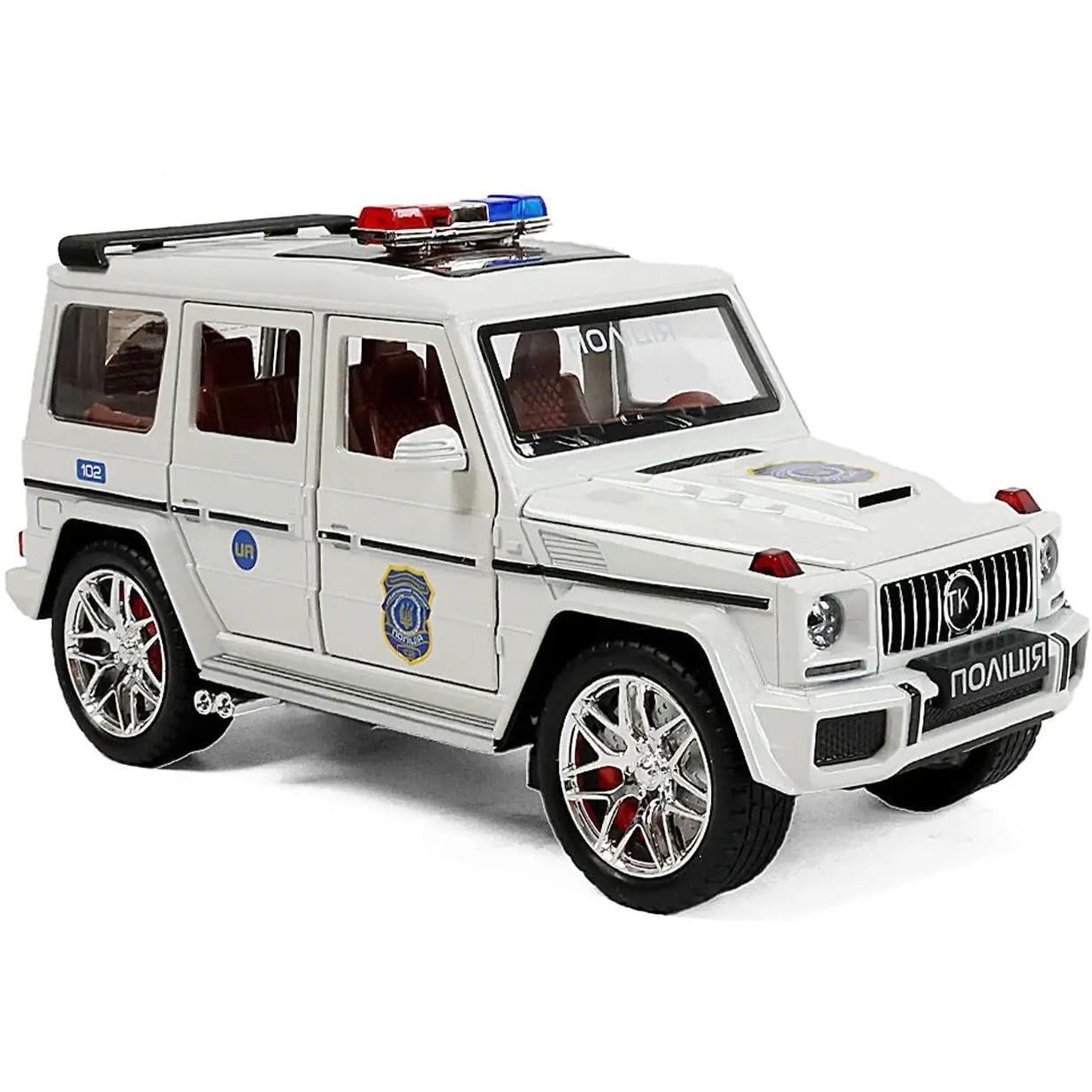 Игрушечная машинка металлическая AutoExpert Mercedes-Benz Полиция 1:24 инерционная со звуком и светом/открывающиеся двери Белый (31732708)