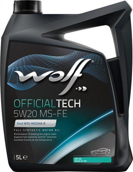 Моторна олива Wolf Officialtech MS-FE 5W-20 5 л