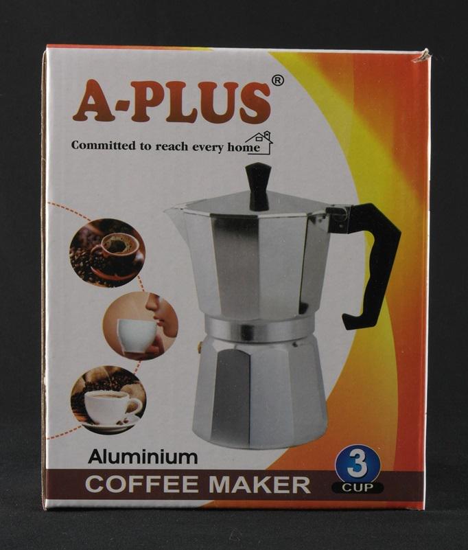 Кофеварка алюминий A-Plus 2081 на 3 чашки (DR001316) - фото 2 Кофеварка алюминий A-Plus 2081 на 3 чашки (DR001316) - фото 2