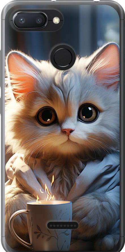 Чохол на Xiaomi Redmi 6 Білий кіт (5646u-1521-42517)