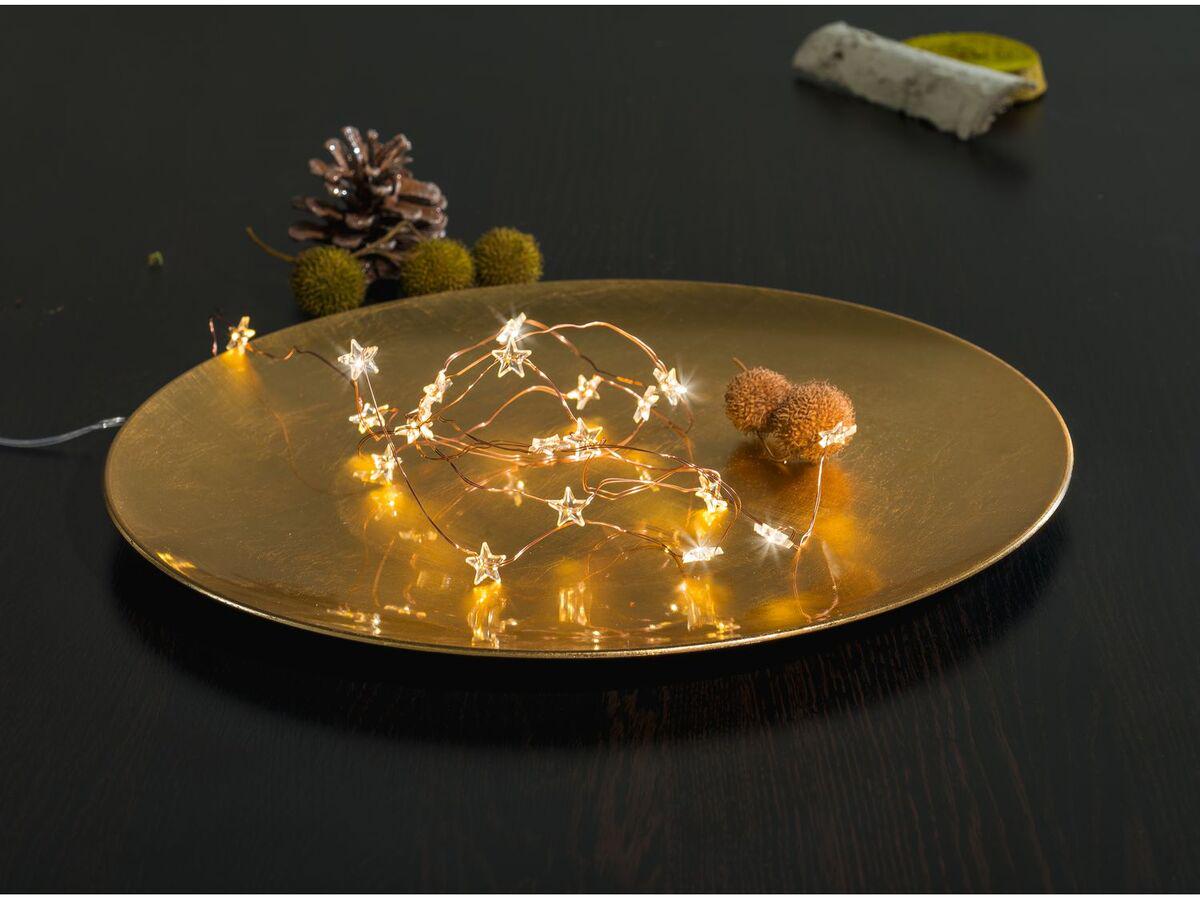 Струнная медная гирлянда Звездочки Livarno Home 20 LED с таймером 2,3 м (N1-00547)