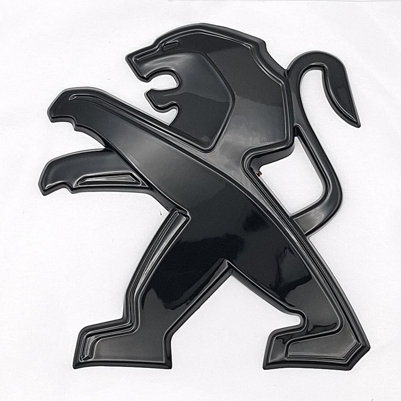 Эмблема Peugeot ABS 78х73 мм Черный глянцевый (2600744340)