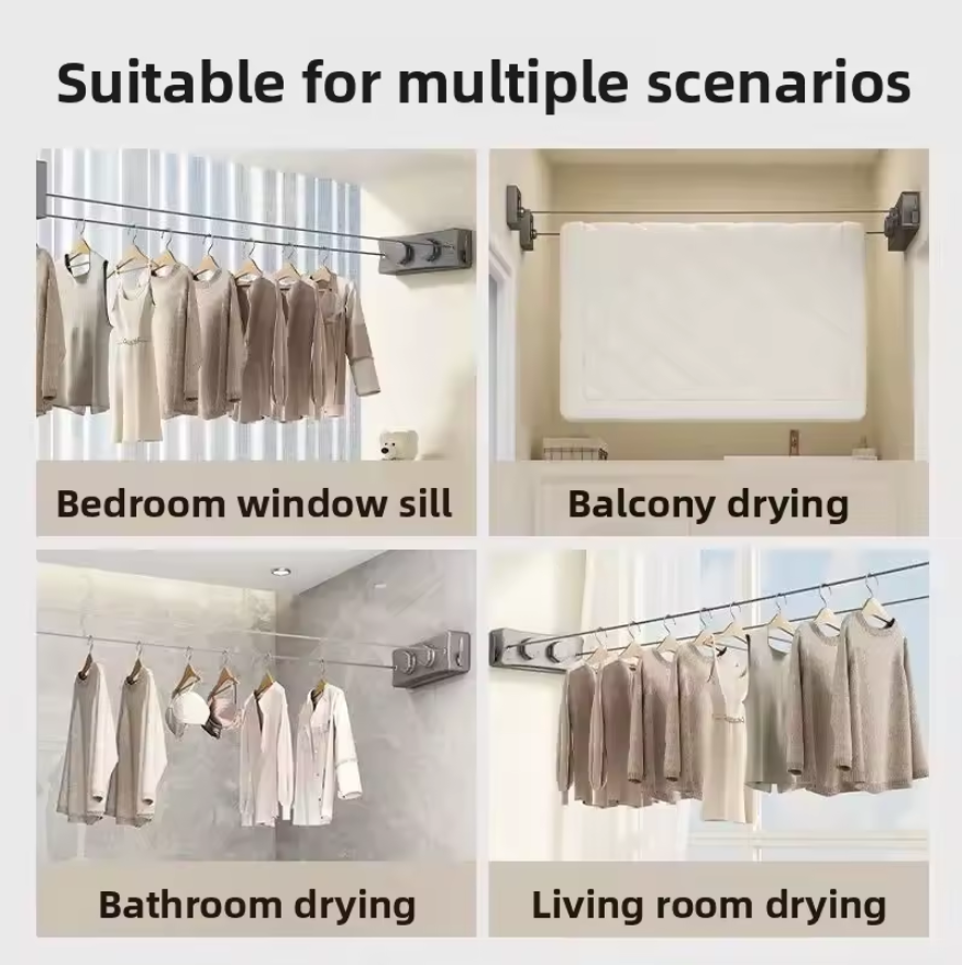 Сушарка для білизни настінна подвійна з фіксатором 5 м White (AC2505D4) - фото 8 Сушарка для білизни настінна подвійна з фіксатором 5 м White (AC2505D4) - фото 8