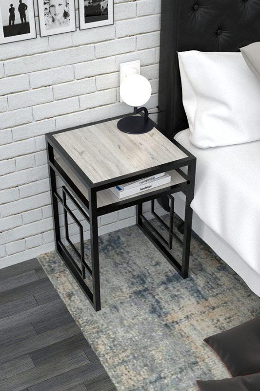 Тумба прикроватная EcoLoft Эстелия DSP-1087 Лофт Дуб Кортона (22876401) - фото 2