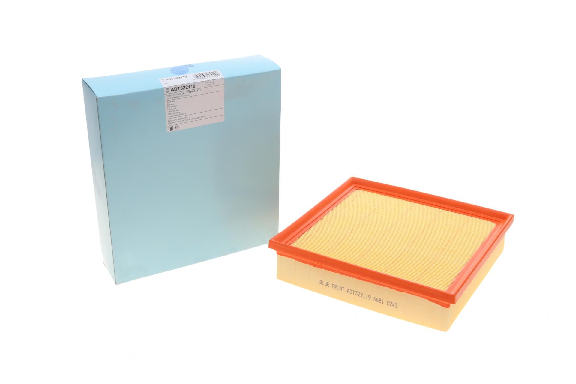 Фильтр воздушный BLUE PRINT для Lexus RX 270/RX 300 17-/RX 350 08-/Toyota Camry 3,5 11-/Mitsubishi L 200 2,4DI 15- (ADT322119)