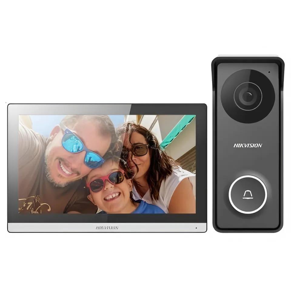 Комплект видеодомофона Hikvision DS-KIS313-P с защитой IP65 IK08 Серый (26450476) Комплект видеодомофона Hikvision DS-KIS313-P с защитой IP65 IK08 Серый (26450476)