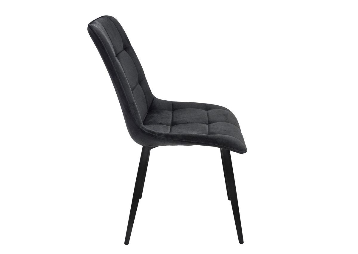 Стул кухонный Intarsio Charlie 890х430х500 мм (мягкий для кухни/гостиной/офиса) Металл/Ткань Велюр цвет Черный (CHARLIECDBL19)