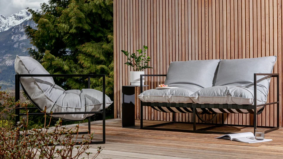 Комплект садовой мягкой мебели в стиле Loft с металлическим каркасом (KS-1302)