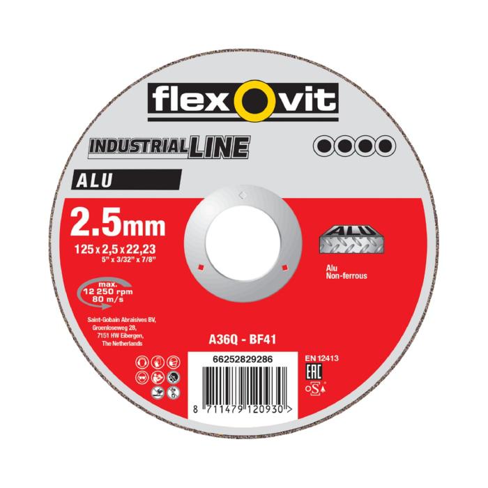 Круг Flexovit отрезной по алюминию A36Q-BF41ALU 230х2,5х22,2 мм 66252833021 (13936)