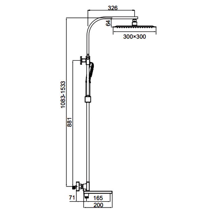 Душевая система с термостатом FAOP A2409-40 излив-переключатель на лейку 3-режима Хром - фото 7