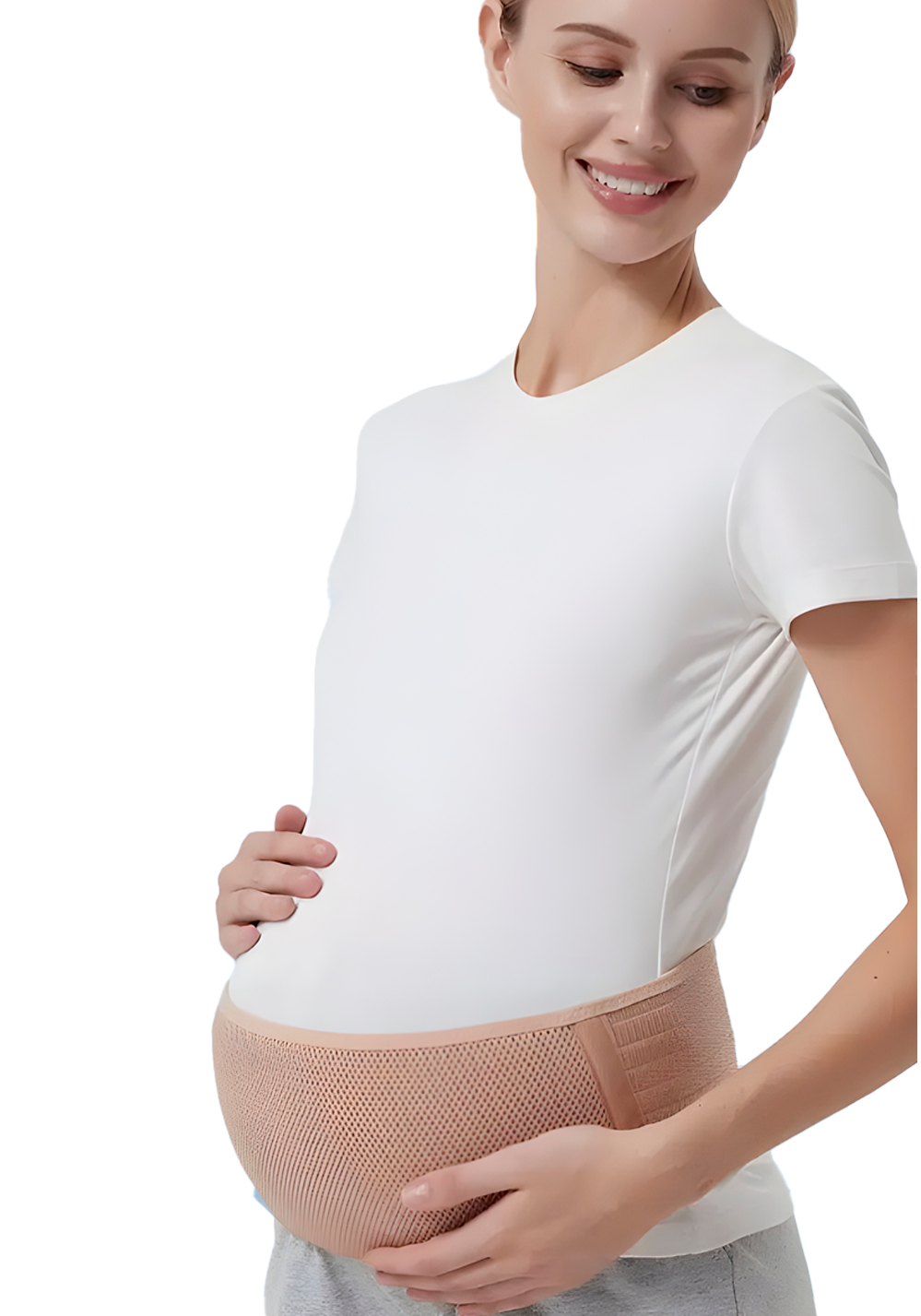 Бандаж для вагітних BRS до та післяпологовий еластичний універсальний Beige (416621025)