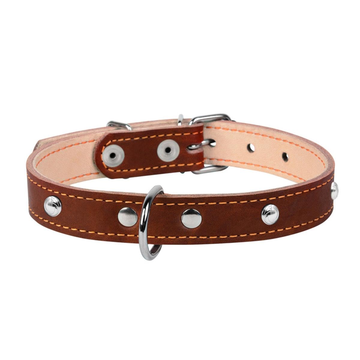 Ошейник Collar двойной 20 мм 32-40 см Коричневый