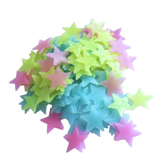 Наклейки зоряне небо на стелю і стіну мікс 100 шт.