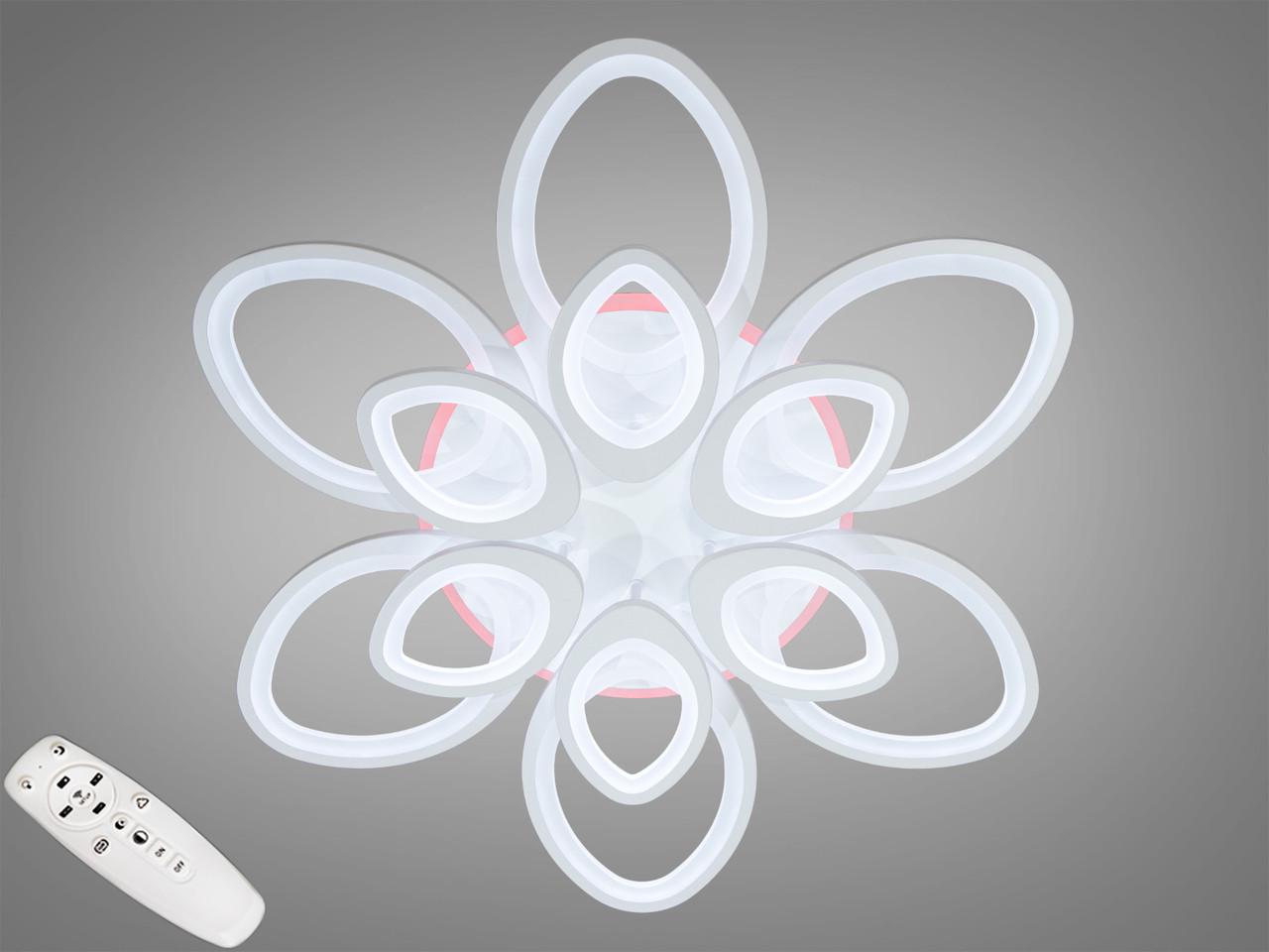 Люстра потолочная с димером LED 8059/6+6WH 3col dim (2437593320)