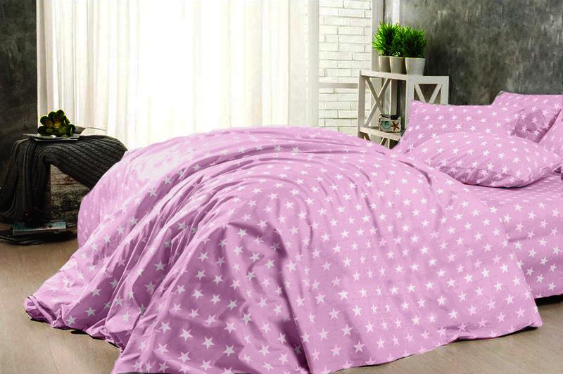 Комплект постельного белья Zastelli 51 поплин двуспальное 175х210 Розовый