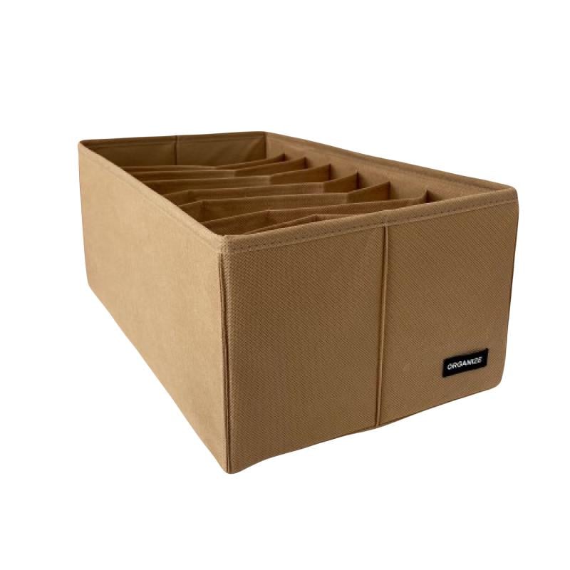 Короб для вертикального зберігання одягу 40 см Бежевий (Hy-40-beg)