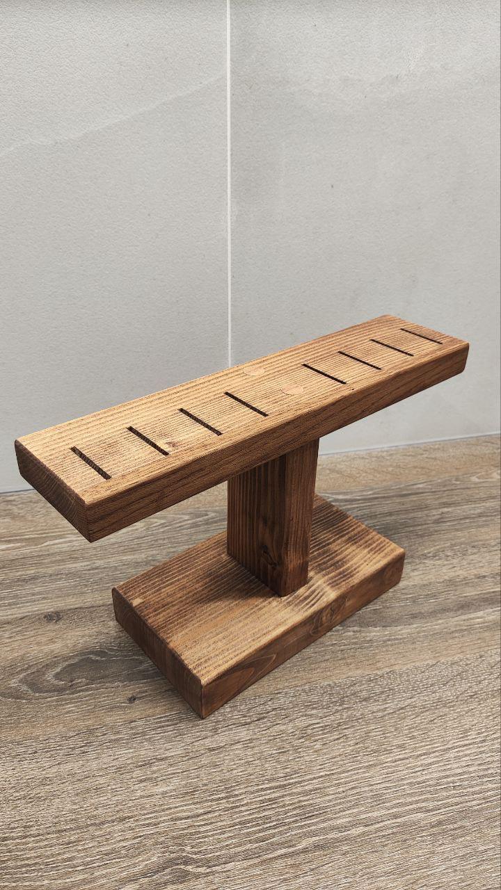 Подставка деревянная для 8-ми ножей 32х19х11 см Темное дерево (24972857) - фото 3