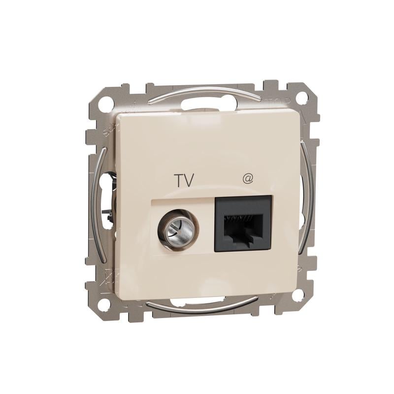 Розетка Schneider Electric 6 UTP-TV Sedna Design&Element RJ45 ABS-UV Бежевый (SDD112469T) Розетка Schneider Electric 6 UTP-TV Sedna Design&Element RJ45 ABS-UV Бежевый (SDD112469T)