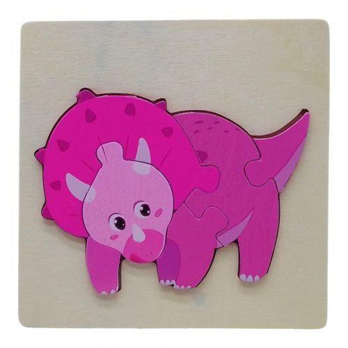 Дерев'яна рамка-вкладиш Пазл Динозавр Вид 4 (28947)