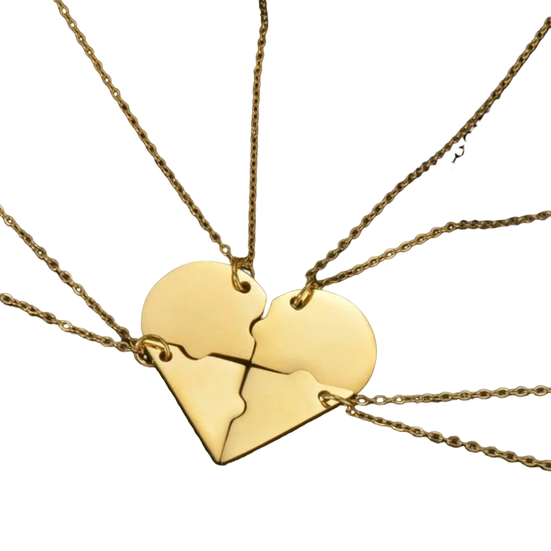 Подвески под гравировку для 4-х друзей из медицинской стали (PF-017)