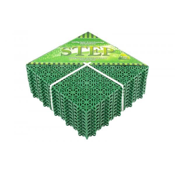 Плитка модульная для пола Степь ПВХ 330х330х15 мм Зеленый (12493421)