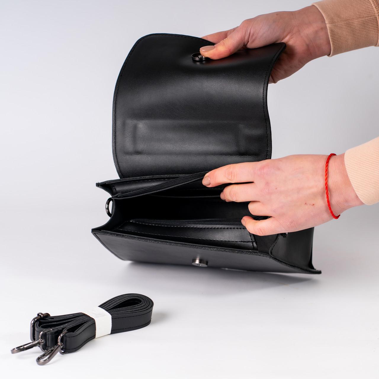 Сумка жіноча крос-боді XENIA № 08-24 Чорний - фото 4