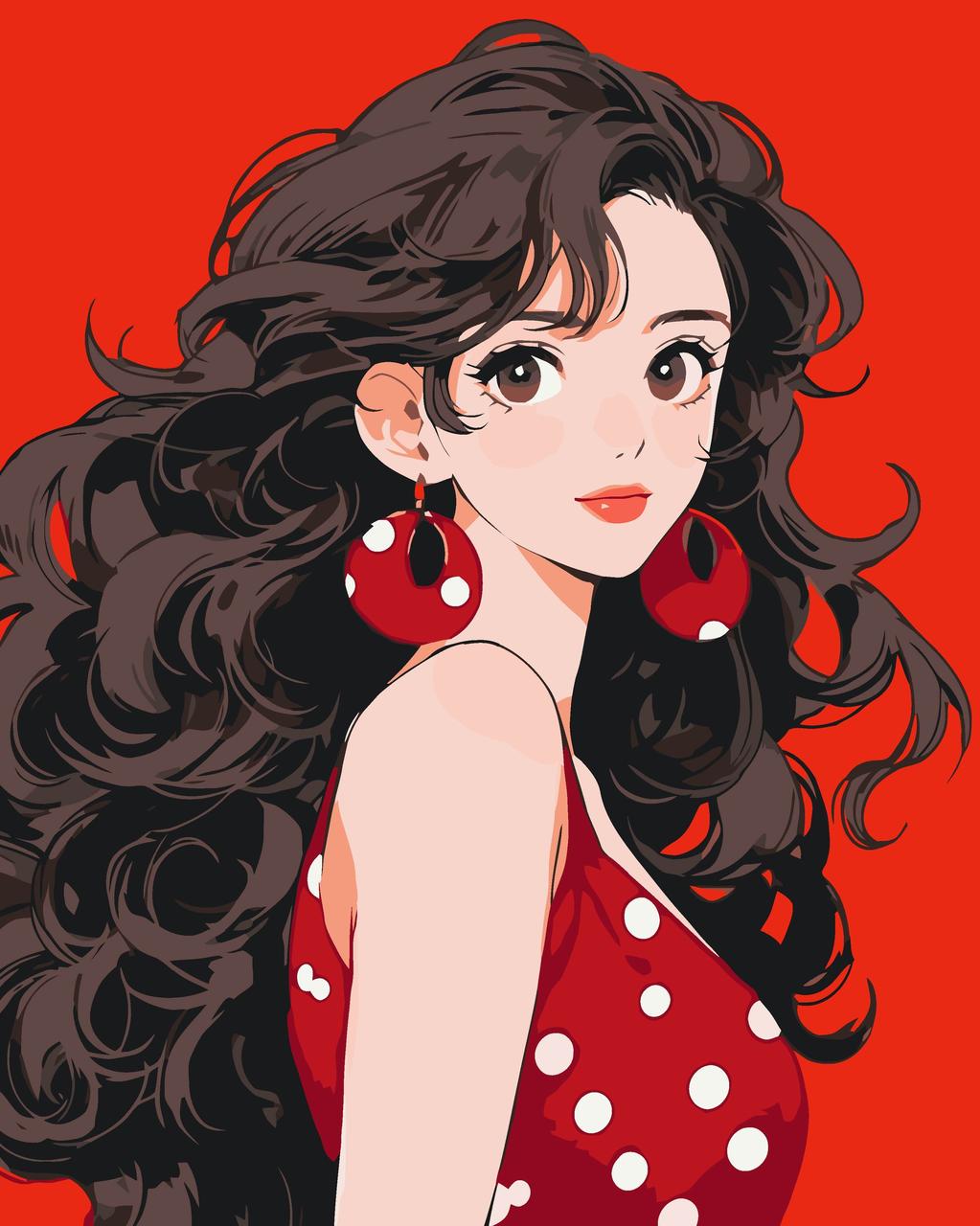 Картина по номерам ART CRAFT Аниме Яркая девушка 40х50 см