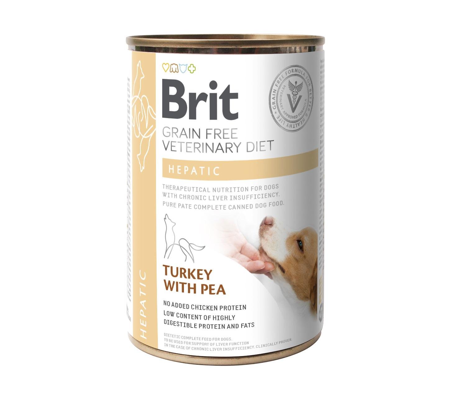 Корм для собак влажный Brit VetDiets Hepatic при заболеваниях печени 400 г (100275)
