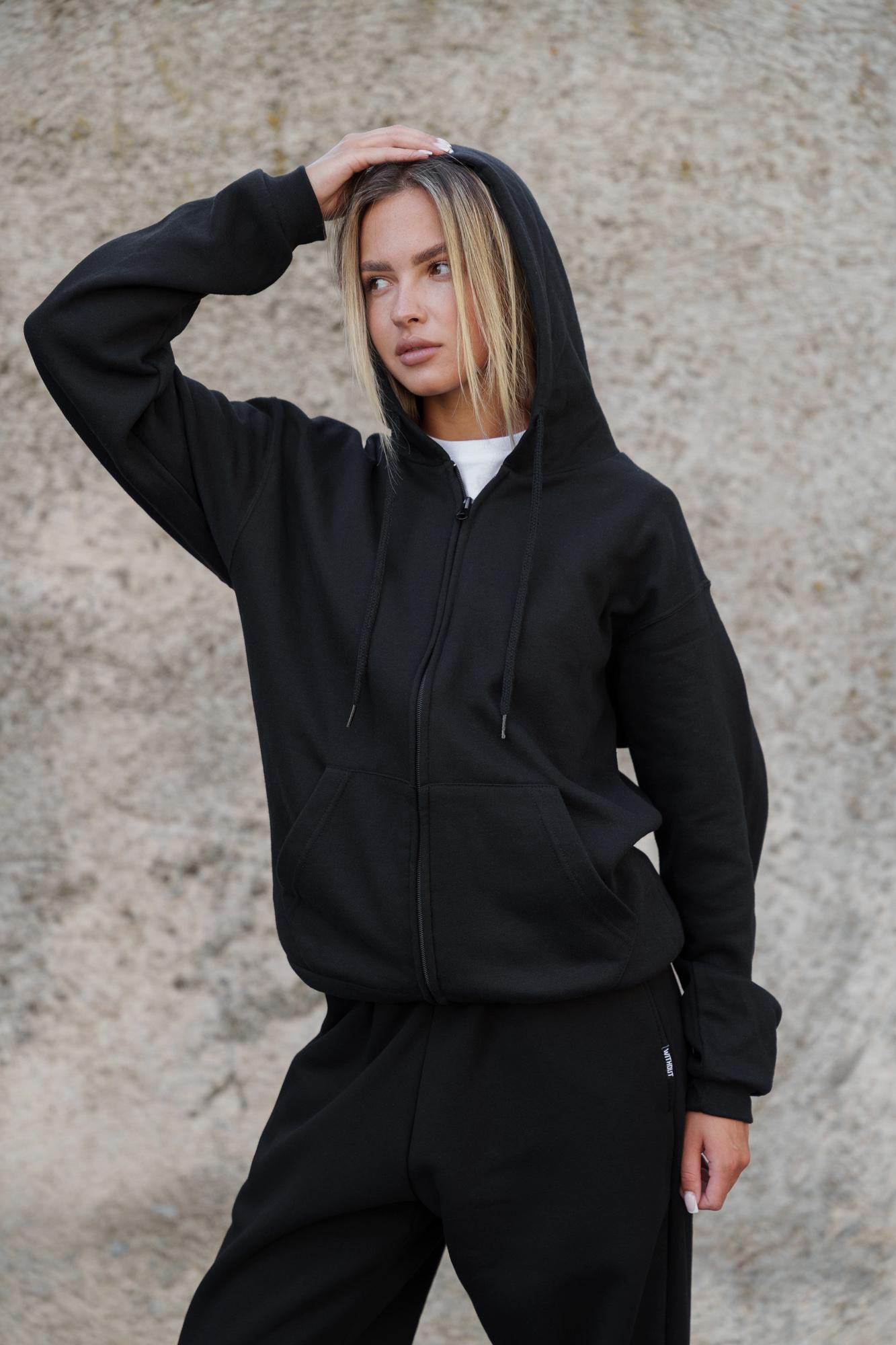 Худи на флисе утепленное Without Kane S/M Black (S/M8055471) - фото 10