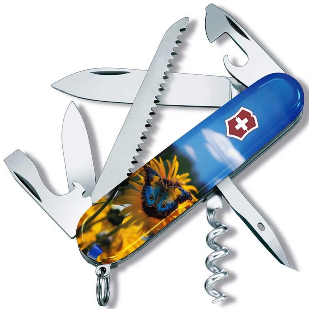 Нож швейцарский складной Victorinox Camper Ukraine (1.3613.7_T3200pw)