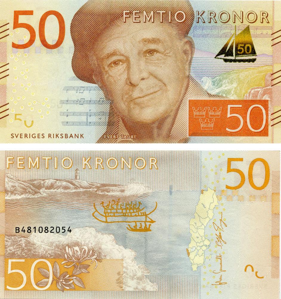 Коллекционная банкнота Швеция 50 крон 2015 UNC P70 (Б17760)