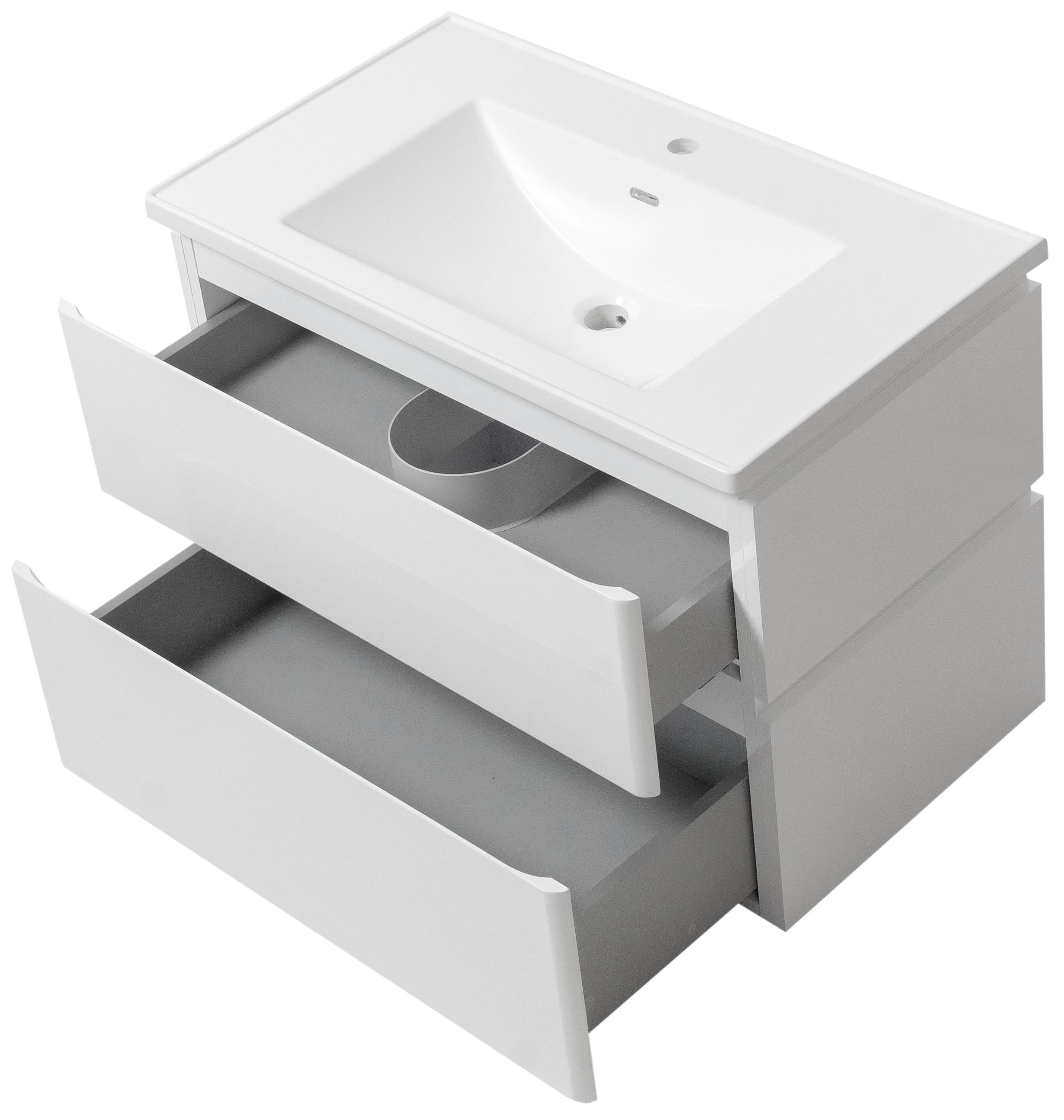 Тумба ЮВВИС Лион ТПБ-2 Д 100 см с умывальником Канте из искусственного камня (14853739) - фото 2