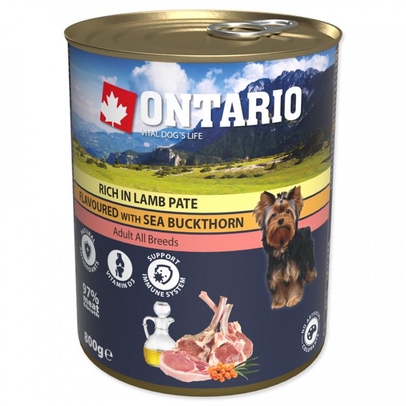 Консерва для собак Ontario Lamb Pate with Sea Buckthorn з ягнятиною та обліпихою 400 г (214-21162)