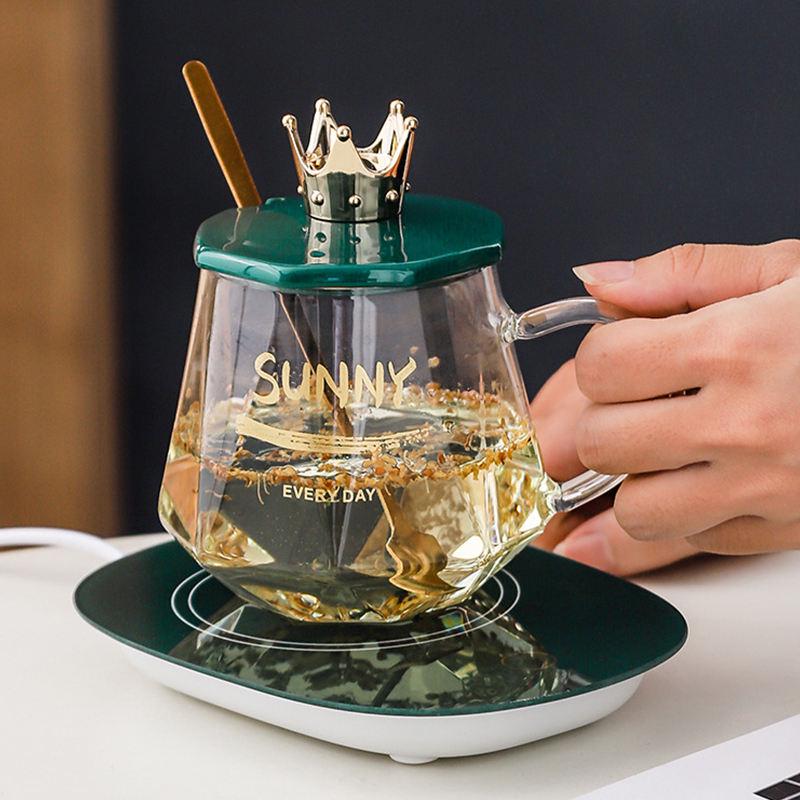 Чашка з підігрівом Stenson YG01315 400 мл Зелений (215611d9) - фото 3