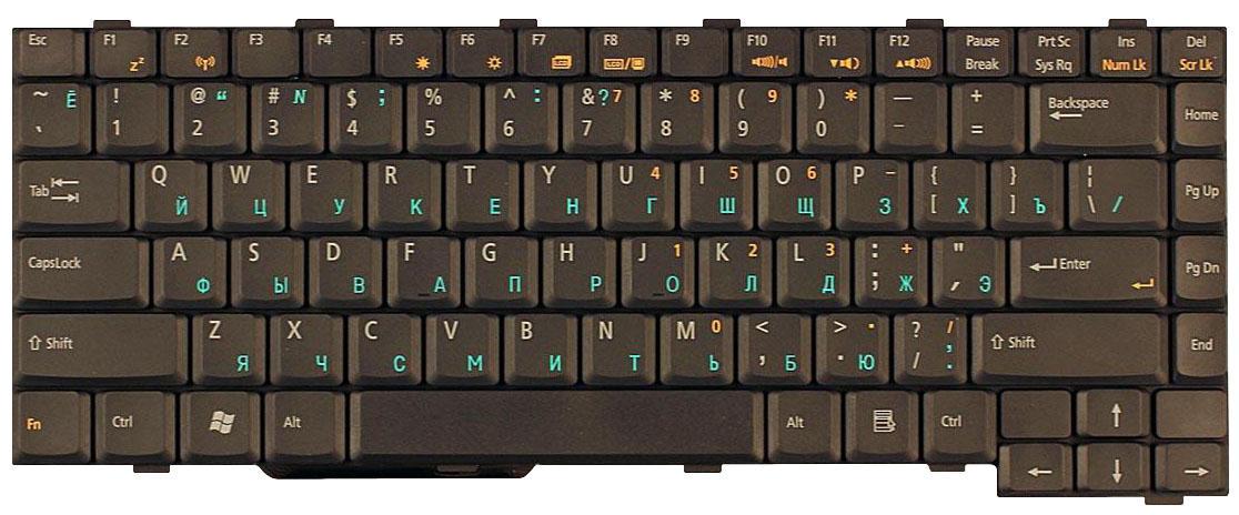 Клавиатура для ноутбука Asus W1 W1000 Black