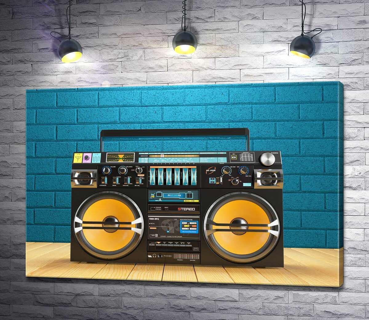 Картина ArtPoster Колорит яркости магнитофона бумбокса 130x87 см Модуль №1 (003587)