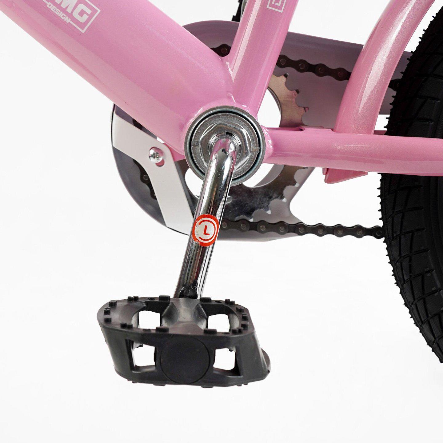 Велосипед двоколісний Corso MAXIS 14" для дівчинки з кошиком та багажником Рожевий - фото 4 Велосипед двоколісний Corso MAXIS 14" для дівчинки з кошиком та багажником Рожевий - фото 4