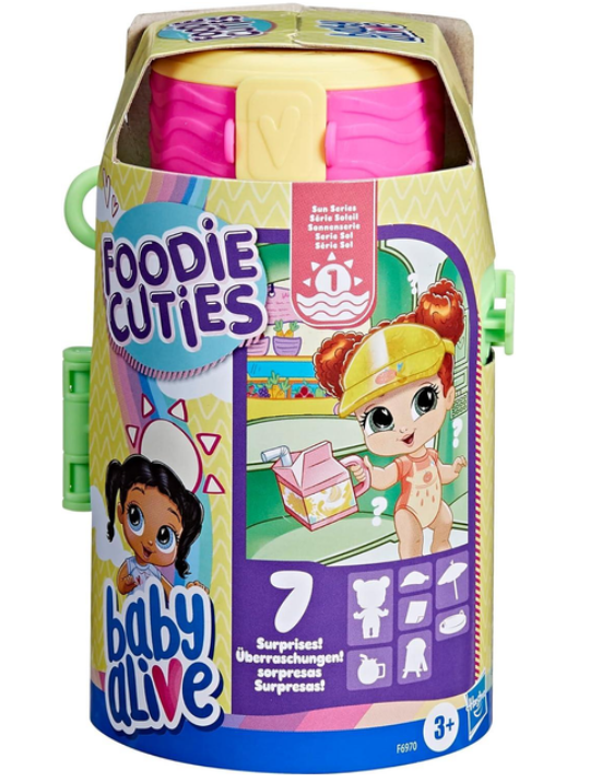 Детский игровой набор Baby Alive Foodie Cuties сюрприз с 1 куклой и аксессуарами