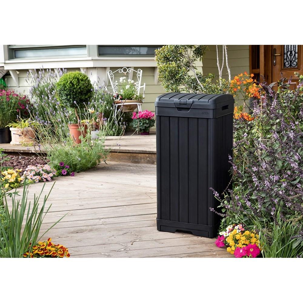 Контейнер для сміття Keter Baltimore Waste Bin 125 л Чорний (236997) - фото 5