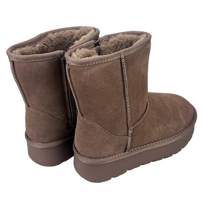Угги женские замшевые на платформе молния 90174 p. 38 24,5 см Коричневый - фото 4 Угги женские замшевые на платформе молния 90174 p. 38 24,5 см Коричневый - фото 4