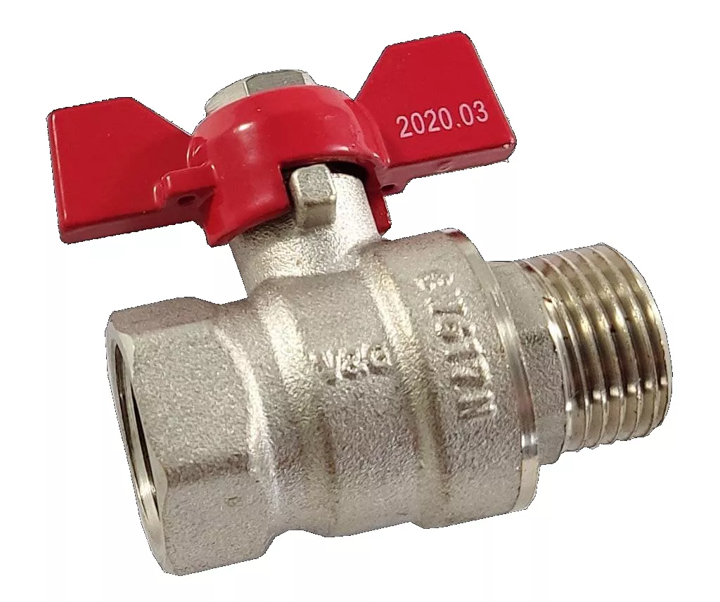 Кран шаровый V&G VALOGIN Optima 1/2" ВЗ бабочка Красный (SQ-1040155)